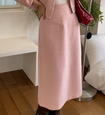 N BROWN直郵韓國代購女裝新款職業時尚真品推薦24秋冬長裙花呢N BROWN長裙